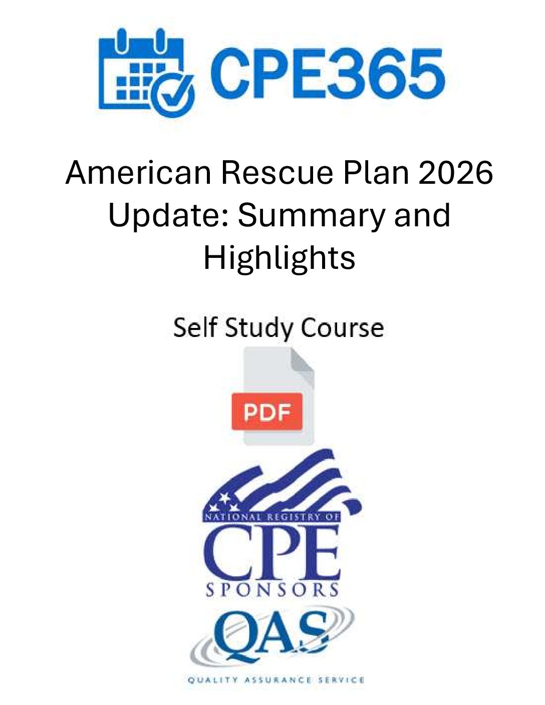 American Rescue Plan 2026 Update: Summary and Highlights – Self Study Course