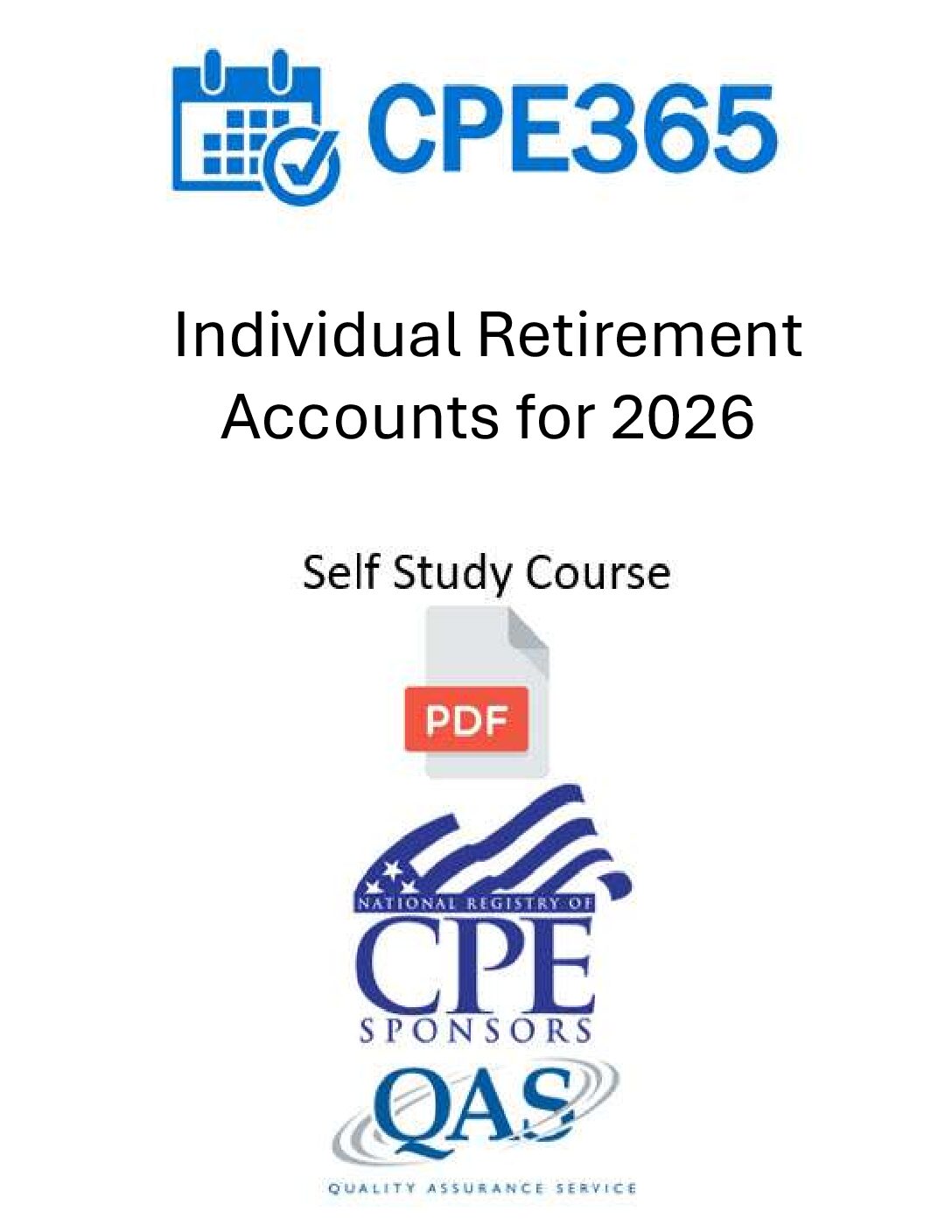Individual Retirement Accounts for 2026 – Self Study Course