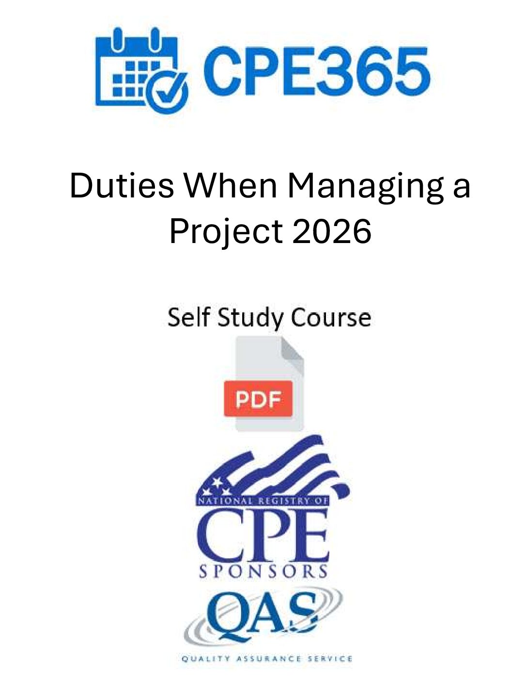 Duties When Managing a Project – 2026 – Self Study Course