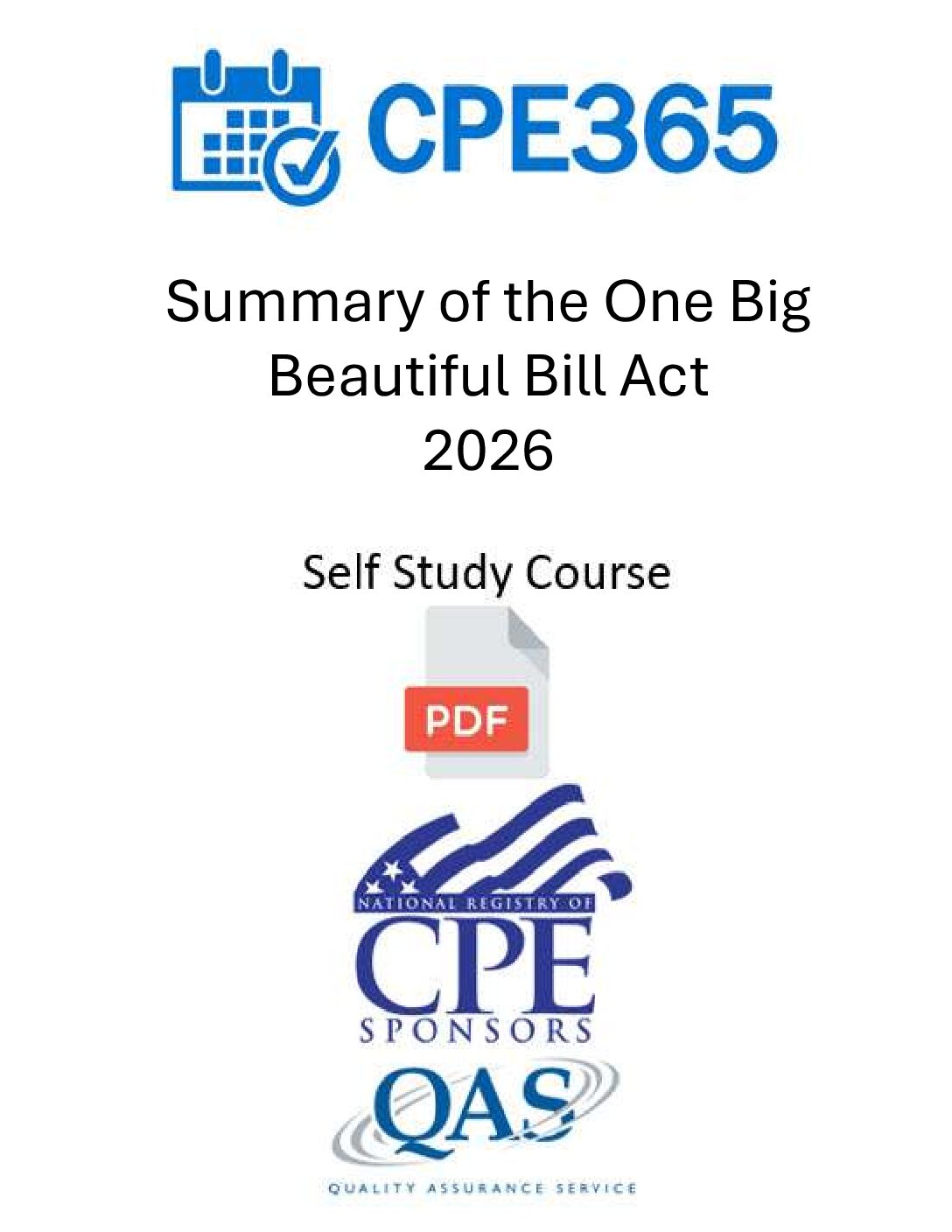 Summary of the One Big Beautiful Bill Act 2026 - Self Study Course