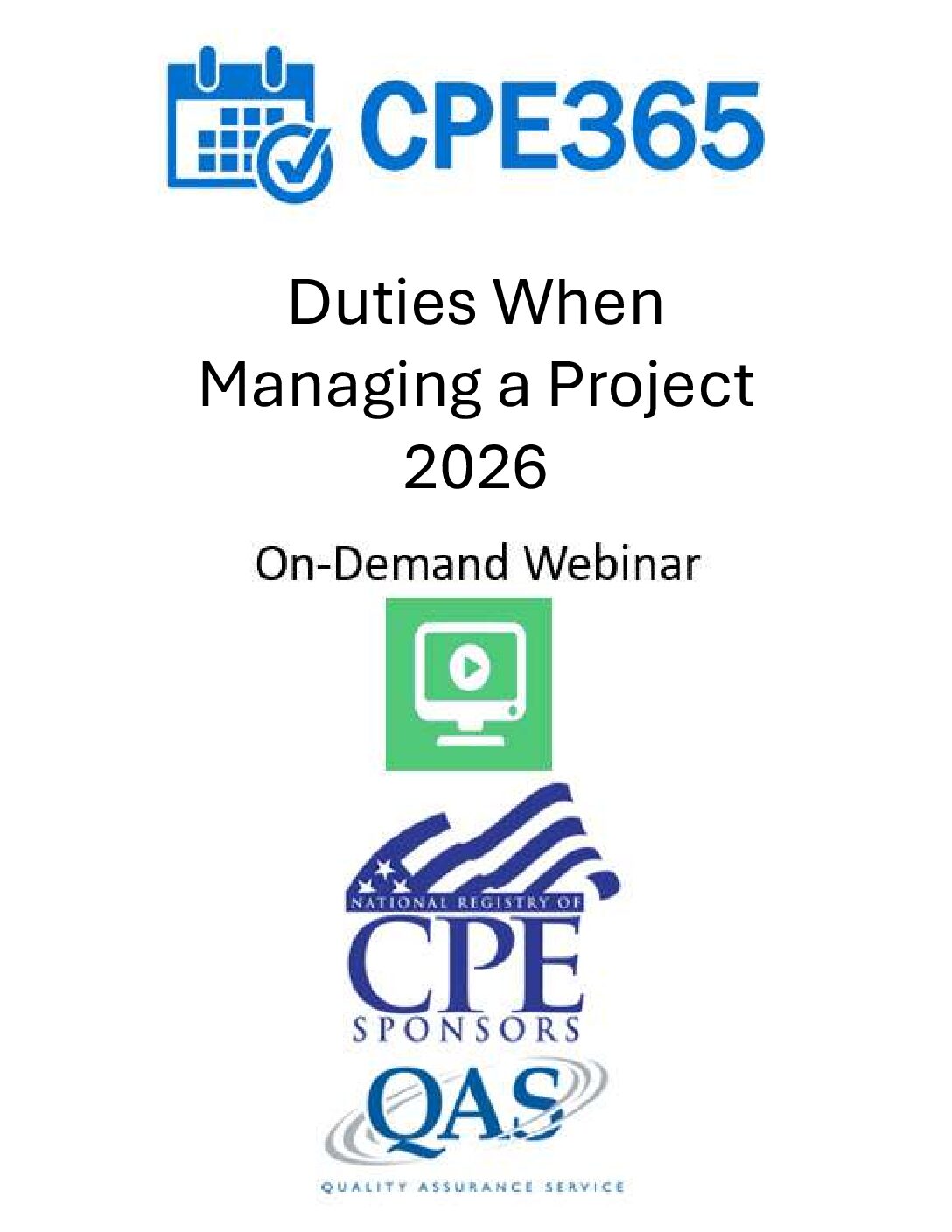 Duties When Managing a Project 2026 – On Demand Webinar