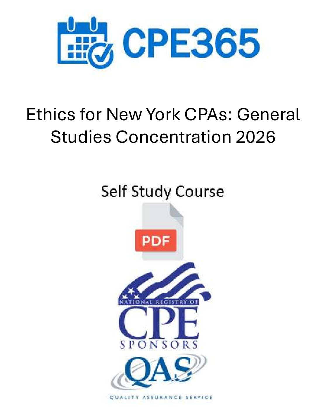 Ethics for New York CPAs: General Studies Concentration 2026 – Self Study Course