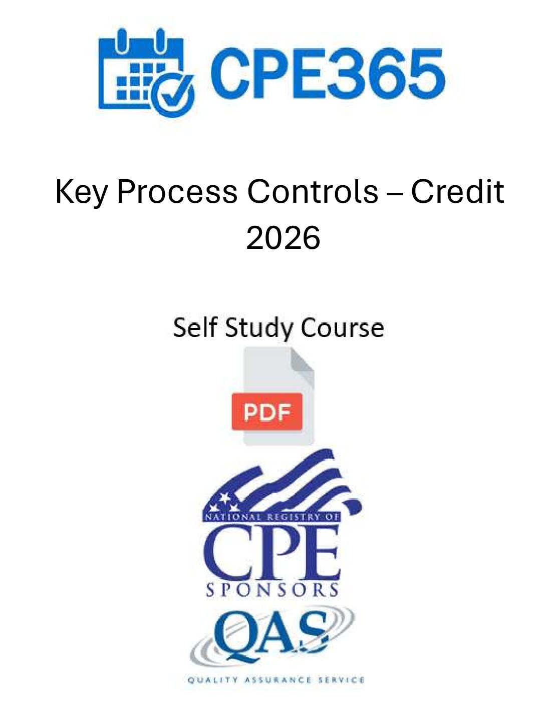 Key Process Controls – Credit – 2026 – Self Study Course