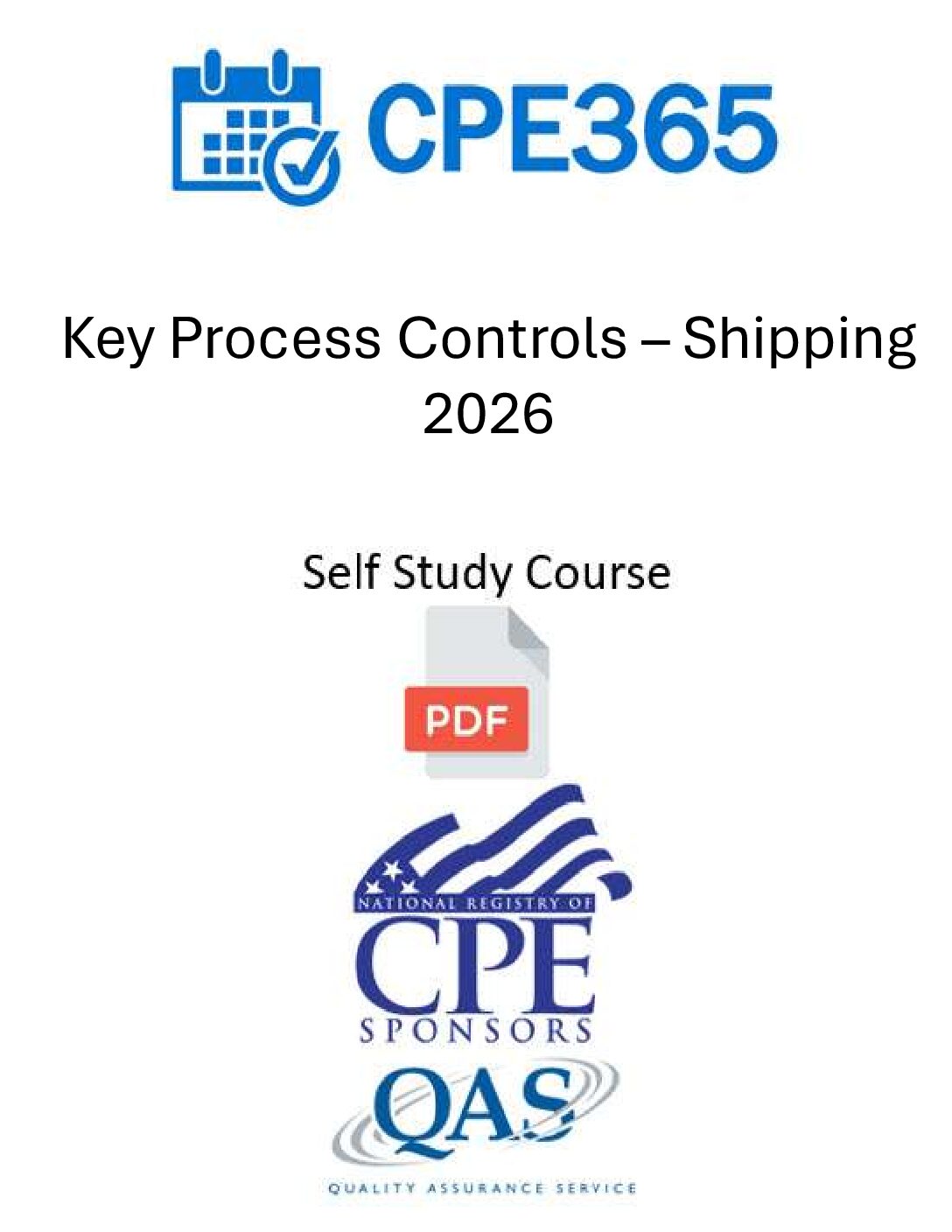 Key Process Controls – Shipping – 2026 – Self Study Course