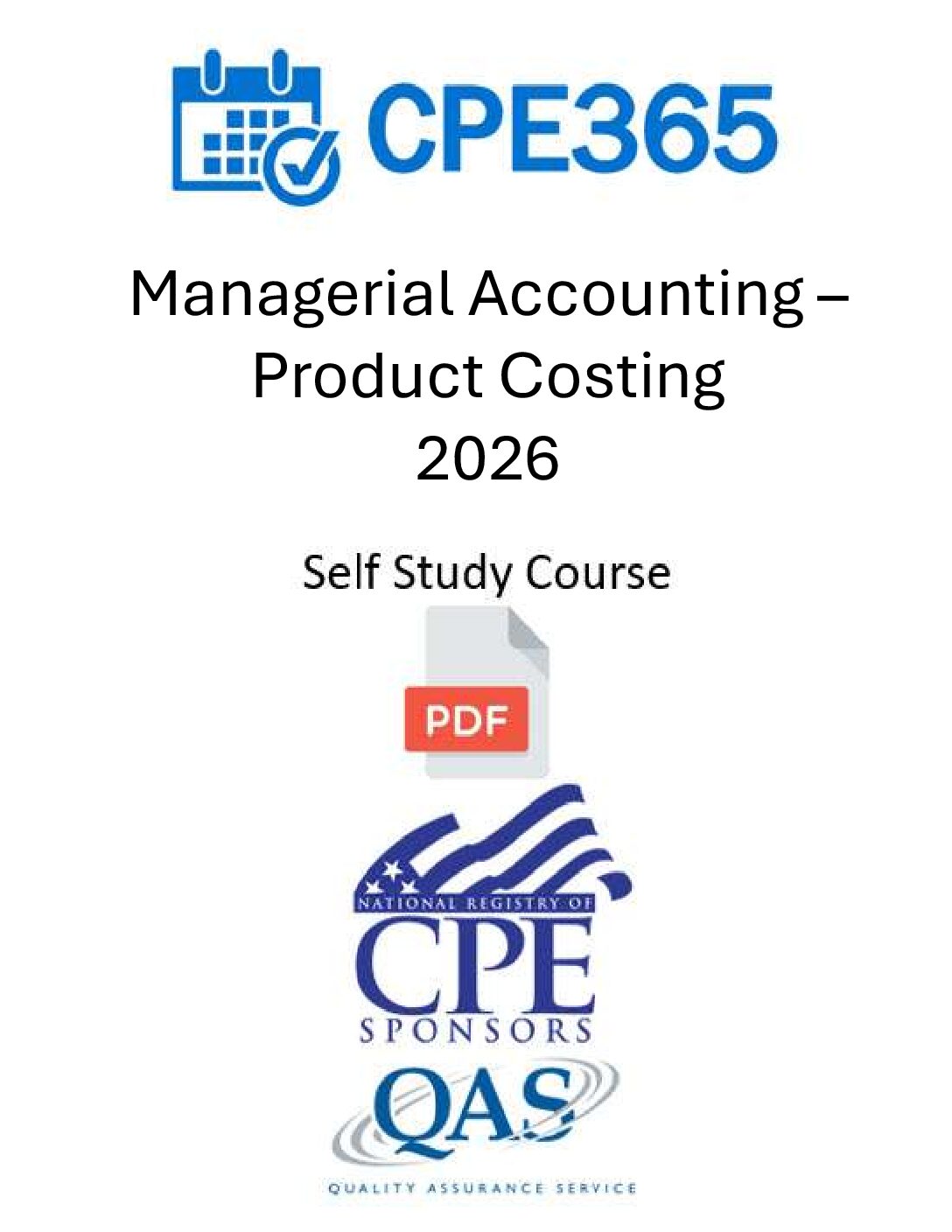 Managerial Accounting – Product Costing 2026 – Self Study Course